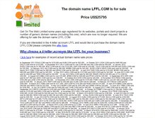 Tablet Screenshot of lffl.com